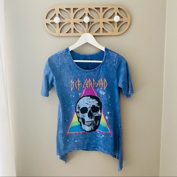Def Leppard Tee Shirt Blue Sz Small - Picture 1 of 8